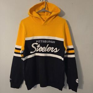 Youth Pittsburgh Steelers Hoodie Mitchell‎ & Ness Throwbacks Size LARGE
